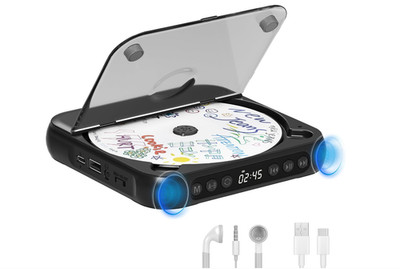 Portable CD Player Personal CD Players with Bluetooth for Car, Rechargeable S...