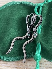 925 Silver Snake Drop Earrings