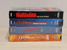 4 A Nightmare On Elm Street 1, 2, 3, & 4 VHS Tapes - Horror
