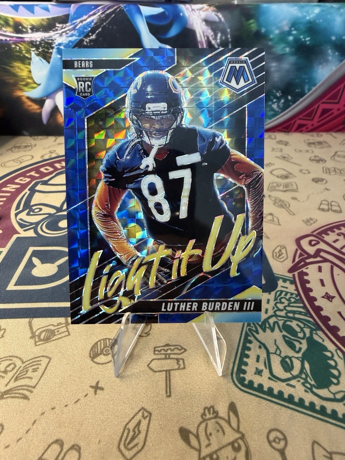 2025 Panini Mosaic Luther Burden III Light It Up Blue /99