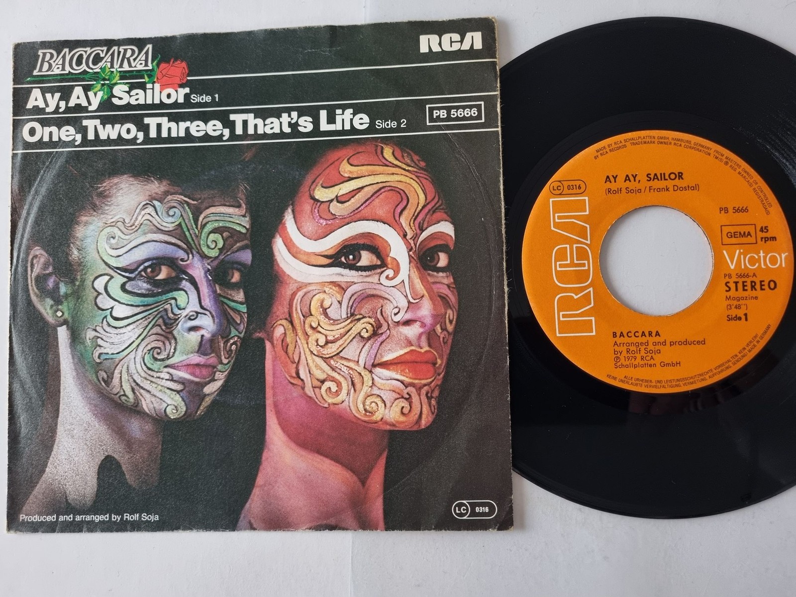 Baccara - Ay, Ay Sailor / One, Two, Three, That's Life 7'' Vinyl Germany