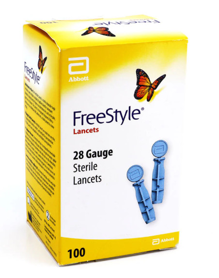 Freestyle 28 Gauge Sterile Lancets - Pack of 100