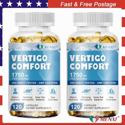 Vertigo Relief Supplement Inner Ear Balance Motion Sickness, Dizzines 240 Pills