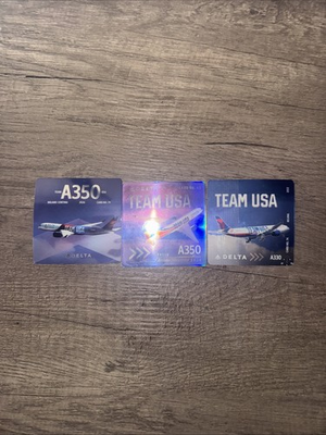 #ad #ad Delta Airlines TEAM USA Set of 3 Playing Cards #79 #74 #63 $45.99