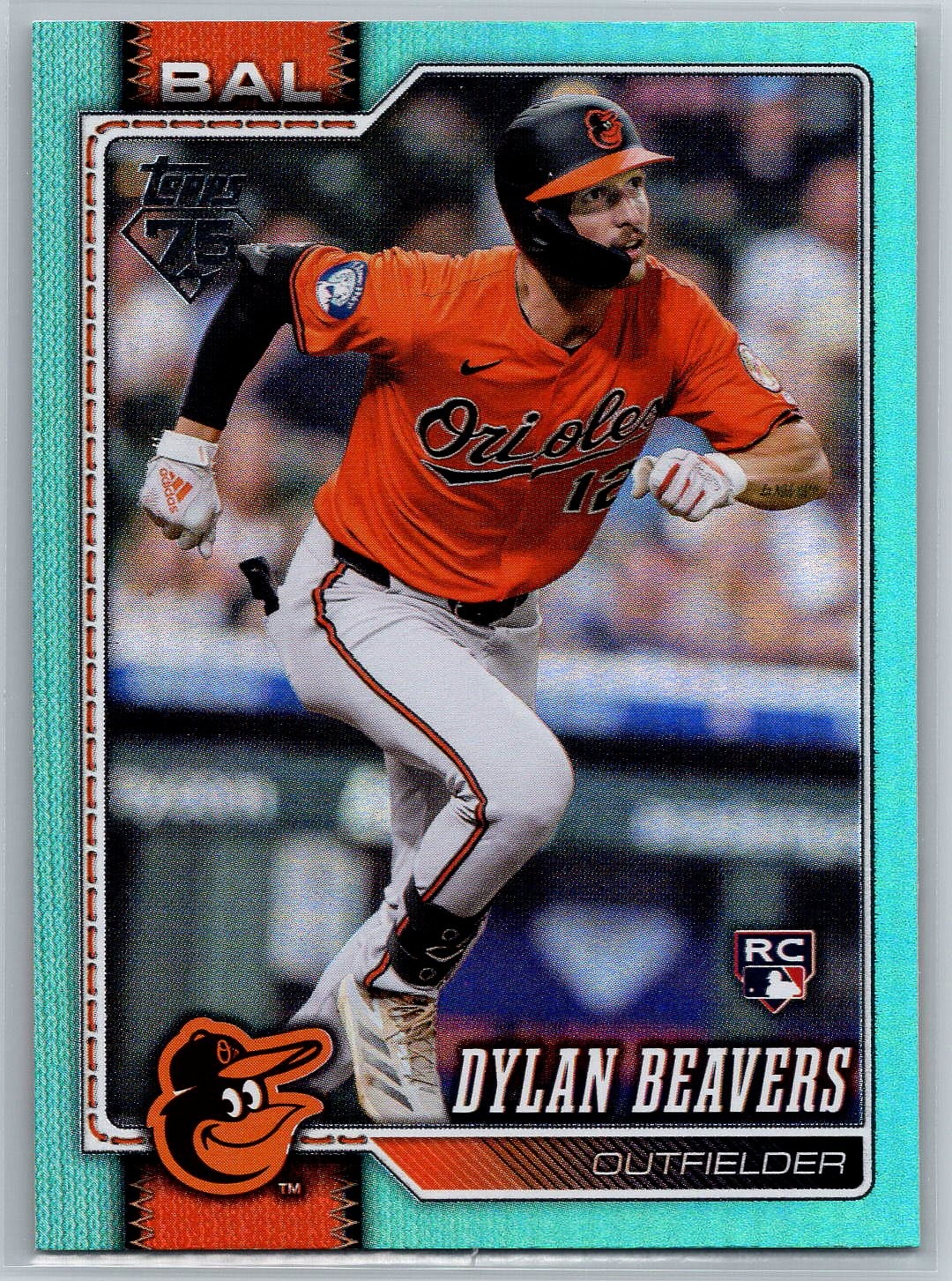 Dylan Beavers 2026 Topps Aqua Rainbow Foil Baltimore Orioles #339