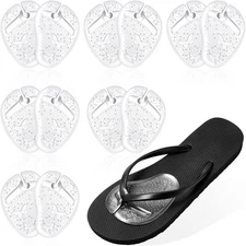 6 Pairs Gel Pads for Thong Sandals Toe Protectors Metatarsal Forefoot Clear 