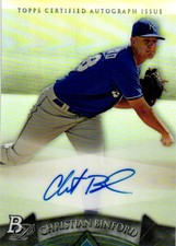 2014 Bowman Platinum #AP-CB Christian Binford Prospect Autographs