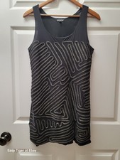 Express black Mini Dress or Tunic Top GOLD Zipper Detail Lined LARGE