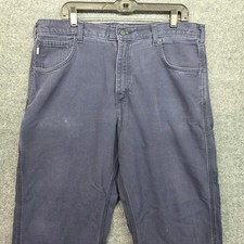 Carhartt FR Work Pants Navy Blue Relaxed Fit Flame Resistant Men Size 38x30
