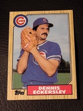 1987 Topps Baseball - #459 Dennis Eckersley - Chicago Cubs EX-NM Condition 