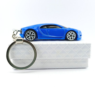 Bugatti Chiron Schlüsselanhänger Keyring 2016 blau Hot Wheels PORTOFREI