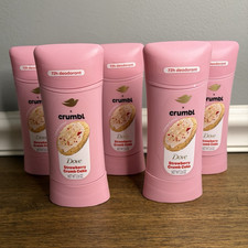 Dove x Crumbl 72h Aluminum-Free Deodorant Stick Strawberry Crumb Cake 2.6 oz