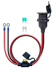 12V Waterproof Cigarette Lighter Socket Extension Cable 13AWG Heavy Duty