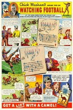 🏈 Chick Meehan's Football Tips Poster - Vintage Mid-century Modern 💎 24x36”