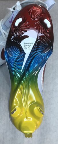Nike Alpha Huarache NXT Baseball Cleats Men’s Size 7.5/Women 9 White/Rainbow - Picture 5 of 6