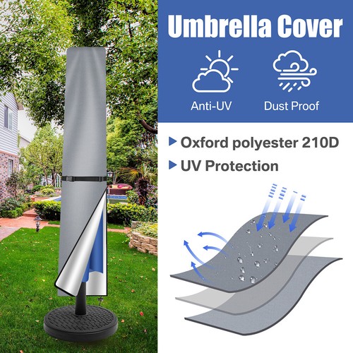 Heavy Duty Outdoor Patio Umbrella Protective Cover Waterproof Canopy 6-13'ft USA - Picture 41 of 69