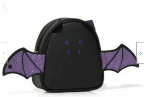 BATH & BODY WORKS BAT COSMETIC BAG PURPLE GLITTER WINGS NEW Rare & Sold out! - Picture 2 of 2