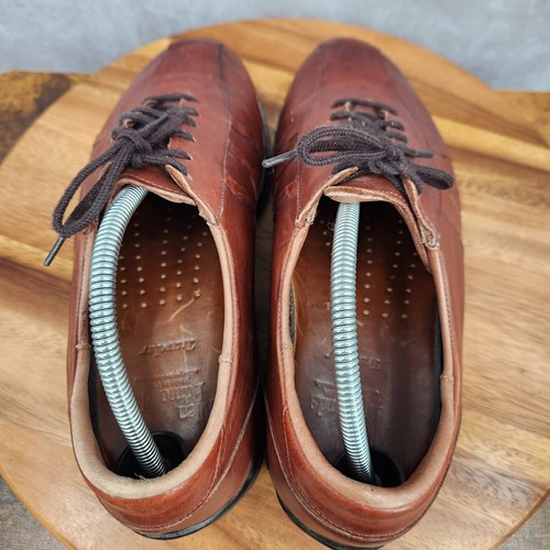 Allen Edmonds Zapatos de Viajero Para Hombres 10 Anchos Marrón Cuero Oxfords Informales Tenis - Imagen 8 de 12