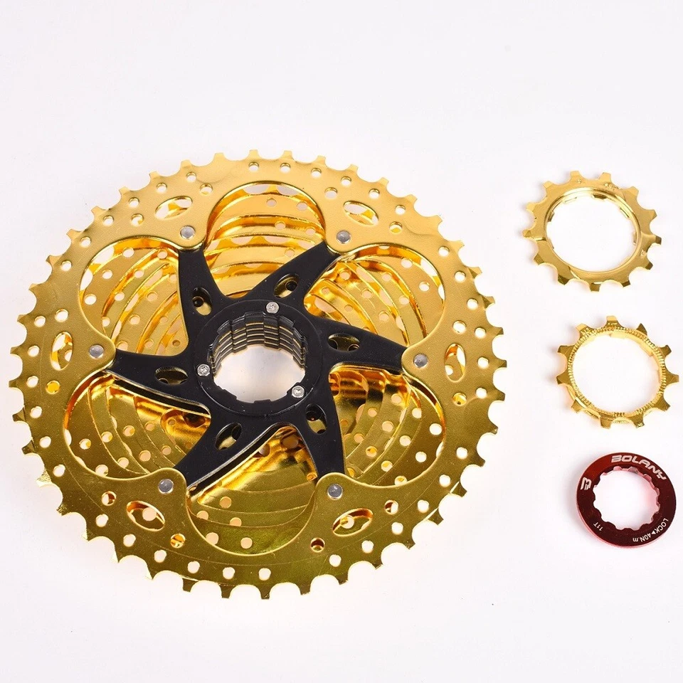 Bicicleta MTB BOLANY 9 velocidades 11-42T dorado cassette volante apto para Sram Avid Shimano EE. UU. Foto 4 de 4