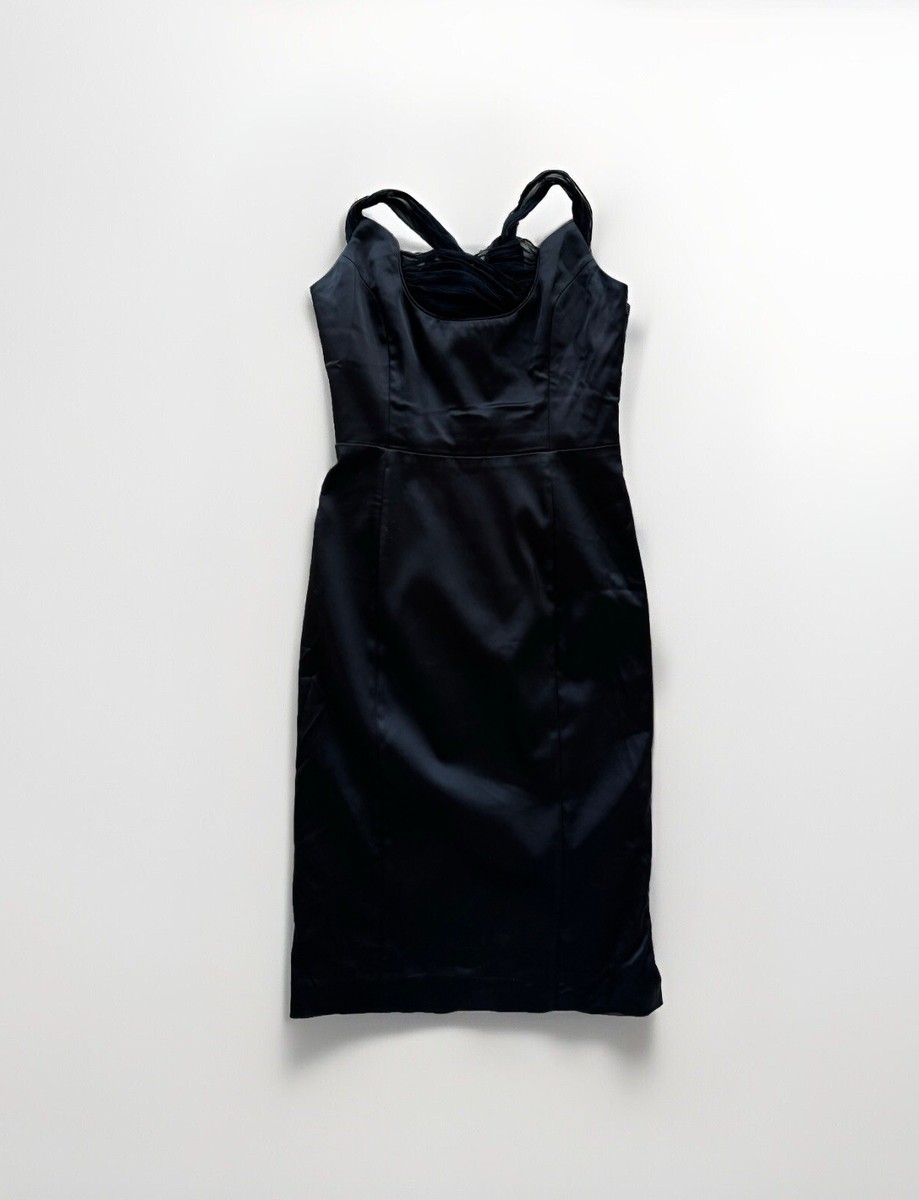 princess polly baby blue dress Vintage Betsey Johnson Black Label Dress Back Tie Bow Size 8 Cocktail LBD