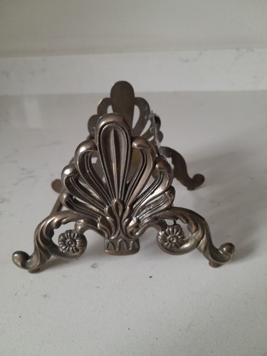 Vintage MCM Buffet Silver Plate Knife Rest Caddy Silverware Holder - Picture 3 of 6