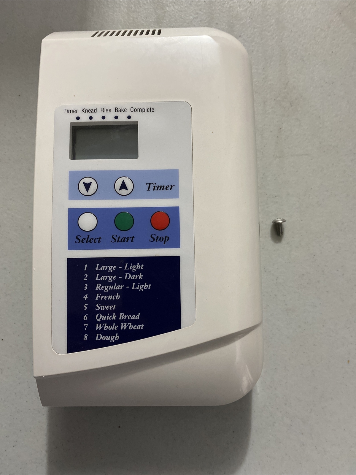 Regal Kitchen Pro Bread Maker Replacement Parts Model K6743 Control