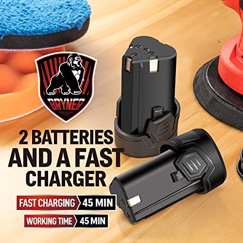 6" 5000RPM Cordless Car Buffer Polisher with 2ps Lithium Rechargeable Battery