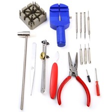 16PC/Set Watch Opener Tool Strap Kit Watch Repair Pin Remover Fixed Tools Set-UK