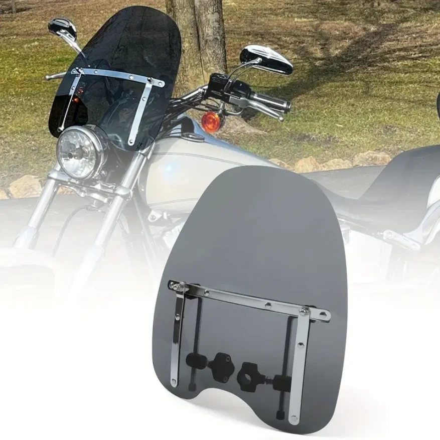 For Harley Davidson Heritage Springer 18'' x 16'' Smoke Large Windshield 1" 7/8" Foto 3 de 4