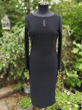 WALLIS VINTAGE CHIC LITTLE BLACK COCKTAIL EVENING DRESS GOTHIC CHIC. SIZE 10