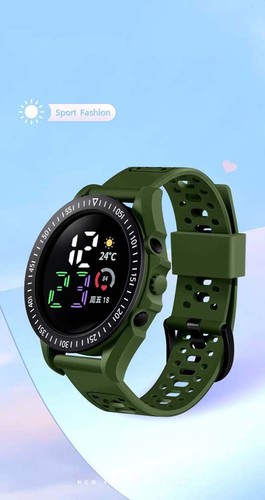 Digital Screen Armbanduhr Wasserdichte Sport LED Uhr Frauen Männer Unisex Kinder - Bild 3 von 20