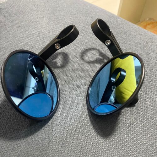 CNC Aluminium Round Bar End Mirrors Triumph Scrambler / street Genuine NCS pair - Foto 2 di 6