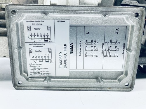 NORD SK71L/4CUS 56C BRE5 MOTOR 1/2HP 230/460V 3PH W/ KELTECH K50A18Z0W REDUCER - Picture 10 of 12