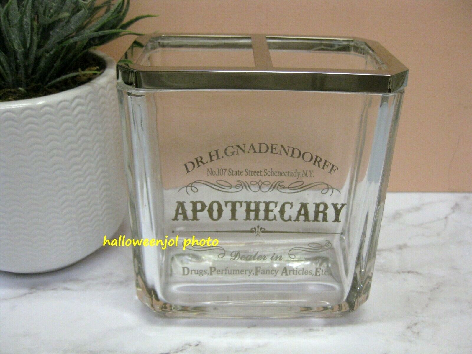 BELLA LUX APOTHECARY Glass Dr H Gandendorff TOOTHBRUSH HOLDER Vanity