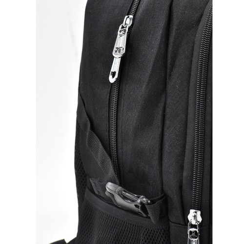 ZAINO SCUOLA SUPERIORI MEDIE UNIVERSTITà TASCHE ZIP NYLON GRANDE UNICO COLORE - Imagen 5 de 11