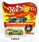 Hot Wheels Vintage 1971 Redline Yellow BUGEYE Glows on the Card
