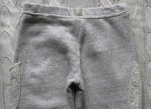 NAARTJIE Kids Girl's Gray Sweatpants Lace Cargo Crochet Trim Buttons, Size 5 - Picture 7 of 11