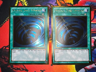 2x Mystical Space Typhoon - NM - PGLD-EN079 - Gold Rare - 1st Ed - Yu-Gi-Oh! TCG