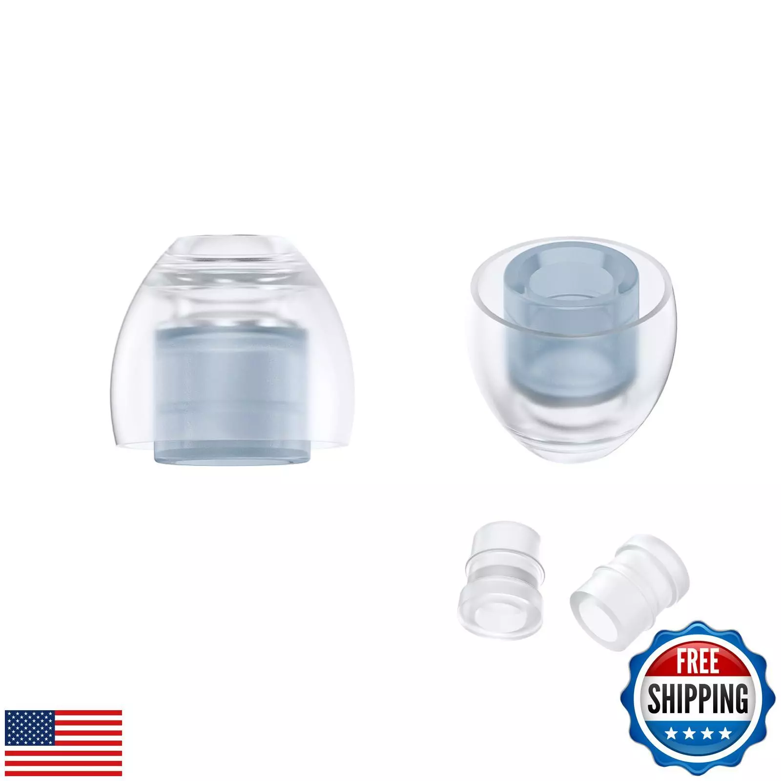 SpinFit NEO pour IEM   SS   Embouts d'oreilles brevetés en silicone pour remplacement, sécurisé 