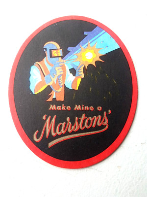 Vintage MARSTON'S - Make Mine a... Cat No'382 Bierdeckel / Untersetzer