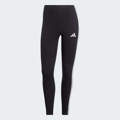  adidas Damen 3 S Stripes High Waist Leggings Tights Slim Fit Stretch Cotton Neu