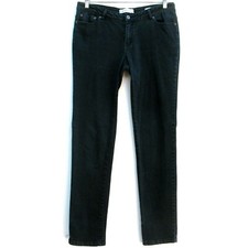 Kenneth Cole Reaction Skinny Jean Black Stretch Waist 32" Inseam 30" Sz 12 tag 