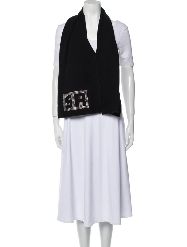 SONIA RYKIEL Wool Printed Scarf Made in France