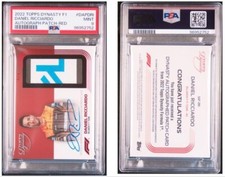 2022 Topps Dynasty Formula F1 Daniel Ricciardo Patch Auto red /5 PSA 9 MINT