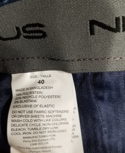 Men’s Nicklaus Eco Shorts Moisture Wicking Stretch Size 40 Blue Pineapple NWT - Picture 8 of 8