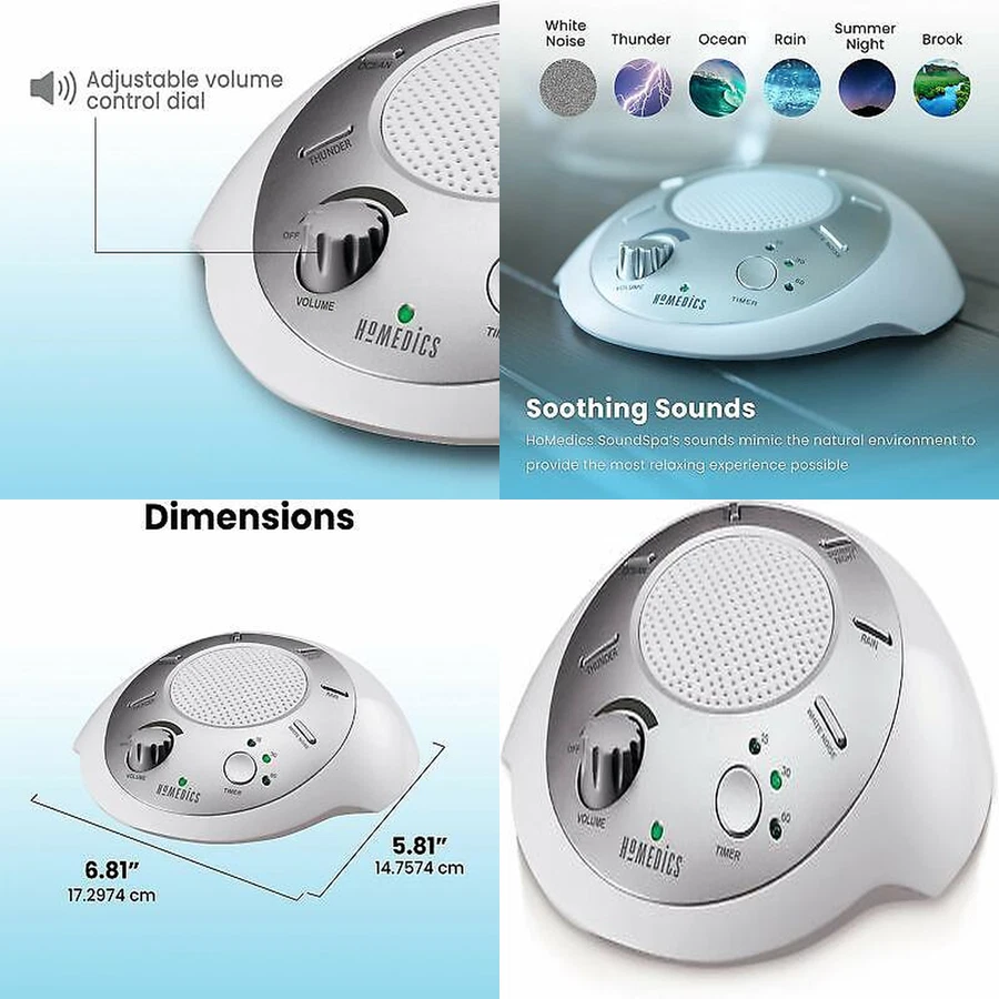 Sound Machine - White Noise Machine, Rain Machine, Portable Sleep