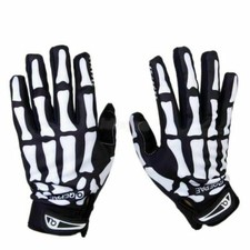 Biker Cycling Motorcycle Mechanics Racing Goth Full Finger Skeleton Bone Gloves