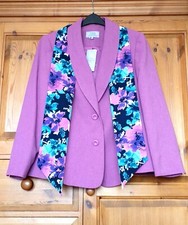 New Honor Millburn Ewm Raspberry Pink Tailored Jacket Blazer. Size 20. Rrp £48