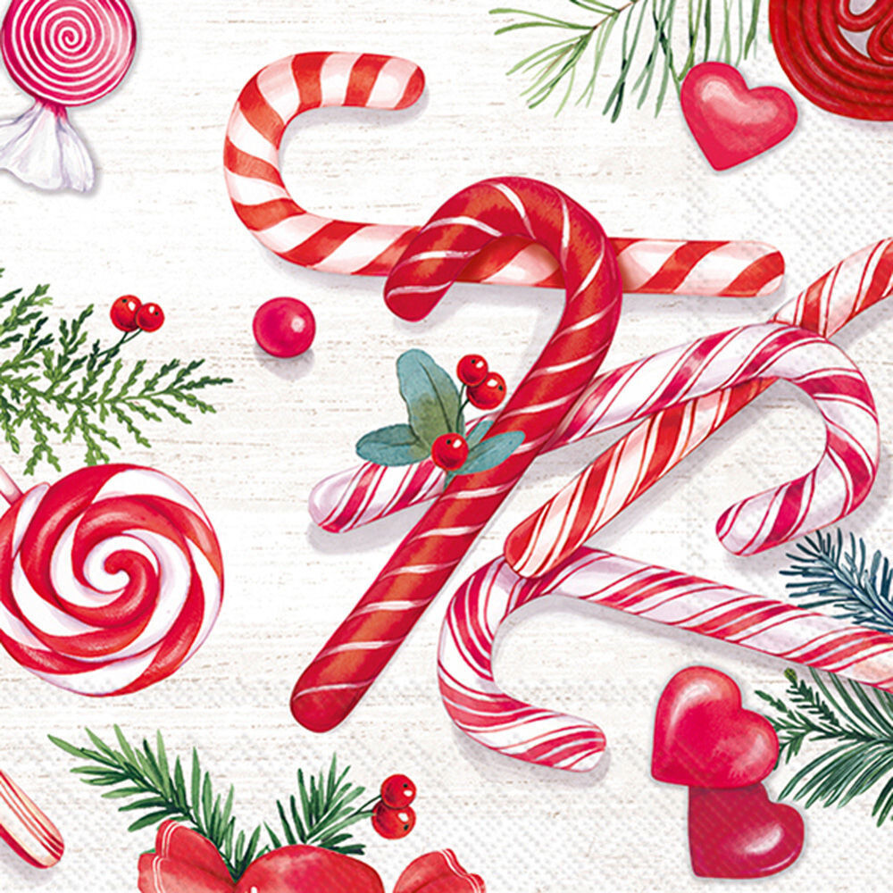 Boston International - Candy Canes Luncheon Napkins - L1060700