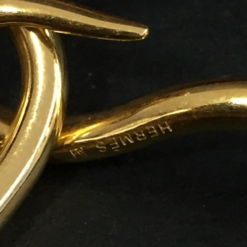 Bracciale HERMES Jumbo doppio avvolgimento in pelle tono oro/7BD0876 - Foto 8 di 8